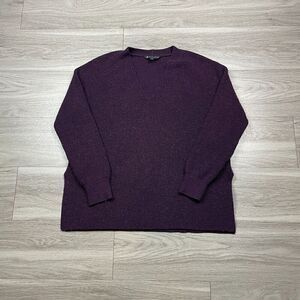 Athleta Sweater Womens Small Purple Merino Wool V Neck Knit